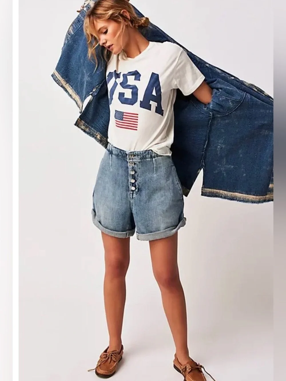 NWOT We The Free Osaka Relaxed Shorts~ Spring Garden